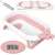 Ricokids foldable baby bathtub with thermometer, white and pink, angled view