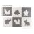 Ricokids 6-piece grey and white foam puzzle mat with animal shapes