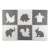 Ricokids foam puzzle mat with animal shapes, grey and white, 6 pieces