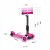 Ricokids 3in1 pink scooter dimensions infographic