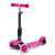 Ricokids 3-wheel pink scooter with illuminated wheels, angled view