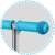 Ricokids 3-in-1 scooter with adjustable height, turquoise blue, close-up of handlebar