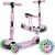 Ricokids 3in1 Tricycle Scooter with Luminous Wheels - Powder Pink, Black 94200464