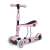 Ricokids 3-in-1 Pink Scooter with Seat, Light-Up Wheels