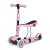 Ricokids 3-in-1 Pink Scooter with Seat, Light-Up Wheels