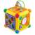 RicoKids Activity Cube RK-747 educational toy for babies, multi-colored cube with various activities, including shape sorter, gears, piano, phone, and mirror