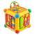 RicoKids Activity Cube RK-747 educational toy for babies, multi-colored cube with various activities, including shape sorter, gears, piano, phone, and mirror