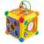 RicoKids Activity Cube RK-747 educational toy for babies, multi-colored cube with various activities, including shape sorter, gears, piano, phone, and mirror