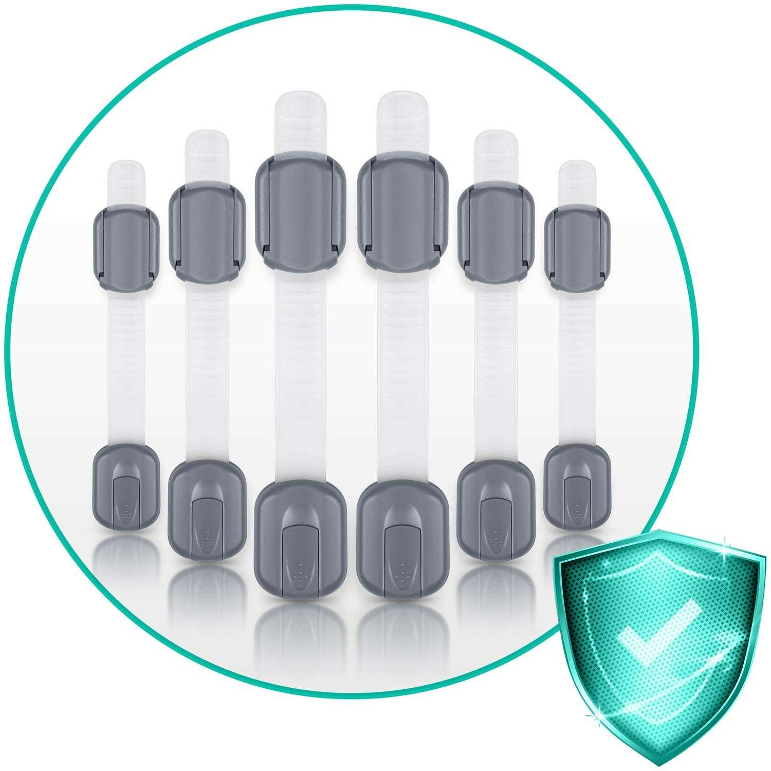 Bezpečnostné zariadenie na otváranie skriniek Ricokids 798101 6 ks šedá