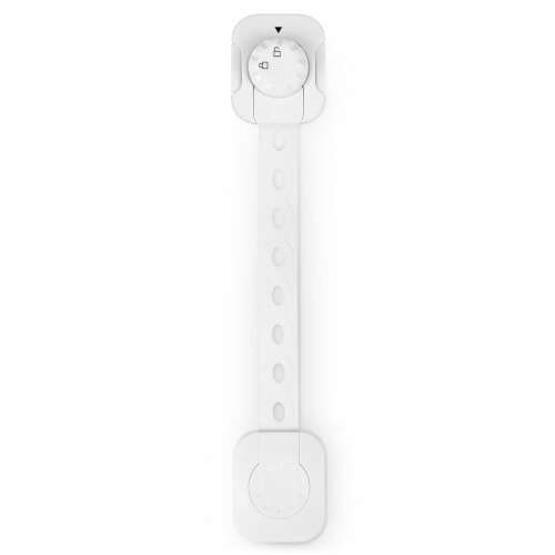 White cabinet safety strap lock, Ricokids brand
