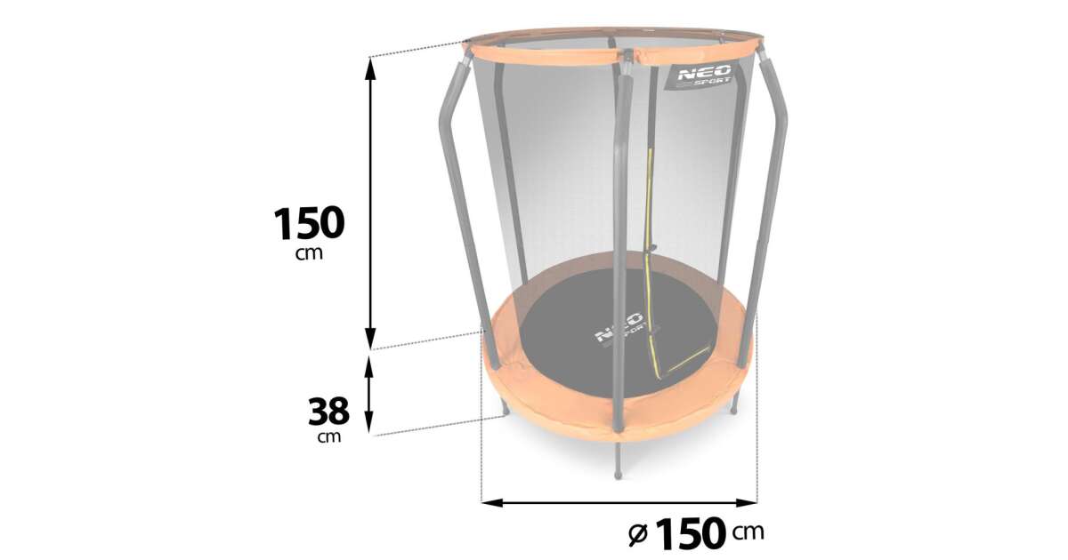 Detská vonkajšia trampolína 152 cm 5 stôp neo-sport 152 cm 5 stôp 94201217