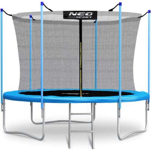 Neo-Sport 183cm Blue Trampoline with Safety Net and Ladder