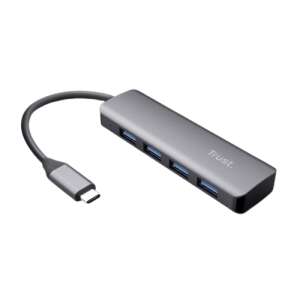 Trust 23328 Halyx 4 portos USB-C - USB-A Hub, szürke - Trust