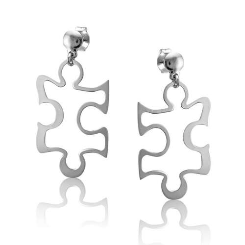 Ezüst Toscana Puzzle Fülbevaló - Egyedi és stílusos női ékszer 