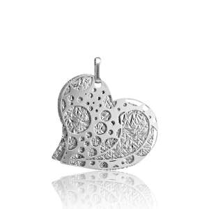 Ezüst Toscana Medál, áttört szív - Női kiegészítő