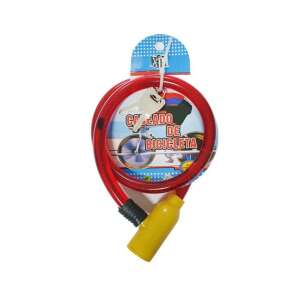 Red bicycle cable lock with two keys - Other bicycle part
