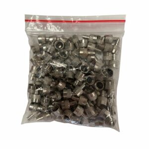 100 darabos fém szelepsapkakészlet kulccsal autó és kerékpár gumikhoz - Autó szelepsapka