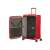 Inside view of Samsonite Airea Spinner 67cm expandable soft-sided medium suitcase in red