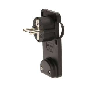 Płaska wtyczka z uziemieniem Orno, 16A, czarna - Connector & Dugalj