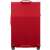 Back view of Samsonite Airea Spinner 78cm expandable soft-sided large suitcase in red
