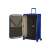 Inside view of Samsonite Airea Spinner 78cm expandable soft-sided large suitcase in blue