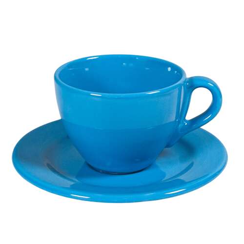 6 darabos Cesiro szett: Regál kék, 160 ml-es  tányéros csésze