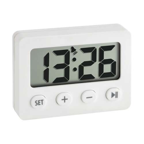 Digital Clock, Timer, Stopwatch White 60.2014.02