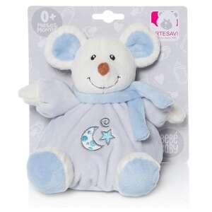 Artesavi plüss csörgő egér, kék, 12 cm, babáknak - Artesavi