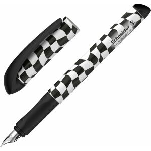 Schneider Voice Füllfederhalter - Schwarz-Weiß Kariertes Design - Kugelschreiber