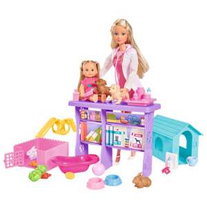 Simba Steffi Love Vet Clinic Playset with Steffi and Evi dolls, animal figures, and accessories - Simba Toys Baba