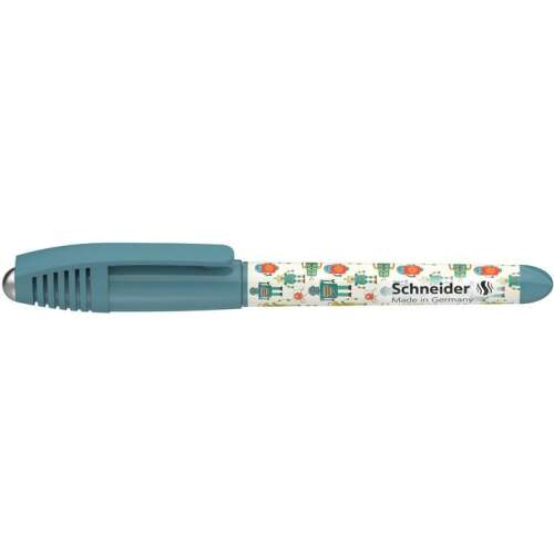 Schneider Zippi Rollerball-Stift, 0,5 mm, blau, Roboter-Design