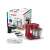 Bosch MUMS2ER01 red stand mixer with box, food processor attachment and accessories