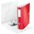 LEITZ 180 Active Wow czerwony segregator A4, grzbiet 82mm, otwarty