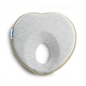 Sensillo baba párna, szürke és bézs színben, szív alakú, laposfej elleni párna - Sensillo