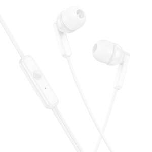HOCO zestaw słuchawkowy / słuchawki dokanałowe Jack 3,5mm z mikrofonem M121 Bright białe 94237262 - Hoco Headseturi