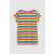 Tričko s dúhovými pruhmi pre dievčatá, 12 rokov (152 cm)