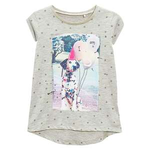 Tricou gri cu mânecă scurtă pentru fete cu un imprimeu cu un câine dalmatian și textul 'I am 3' - Next