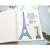 3D toll sablon könyv nyitva egy oldalon az Eiffel-torony mintájával