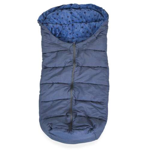 CUDDLE kék téli babakocsi bundazsák csillagos béléssel