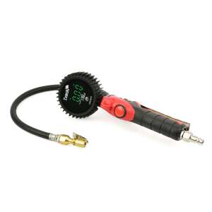 Tvardy T00241 professional tire inflator with pressure gauge, 0-18 bar, LCD display, 45 cm hose - Compressor Accessory