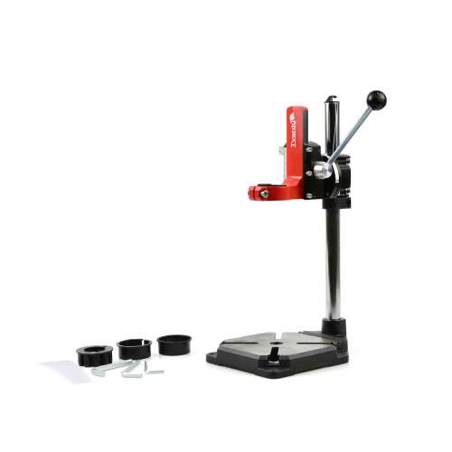 Tvardy T03298 drill press stand, 43 mm, 400 mm, with adjustable head, for precise drilling