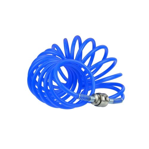 Geko blue coiled air compressor hose