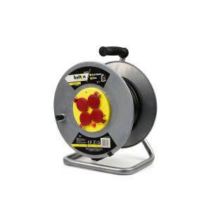 Keltin 25m extension cord reel with 4 sockets, metal drum - Nonbrand Extension Cord