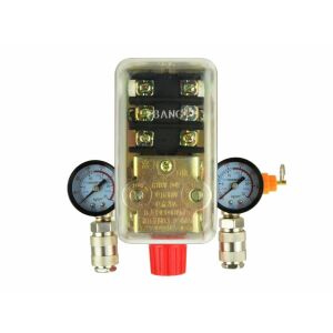 Geko Compressor Pressure Switch with Dual Gauges - 24.5 bar, 400V - Geko