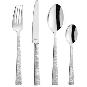 Felicity kalapácsolt rozsdamentes acél evőeszköz szett, tartalmaz villát, kést és kanalat - Kanál