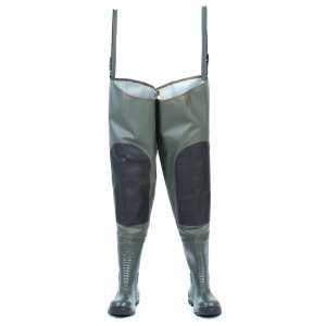 Jaxon Prestige Plus combik, zöld horgász csizma fekete térdvédővel - Gumicsizma