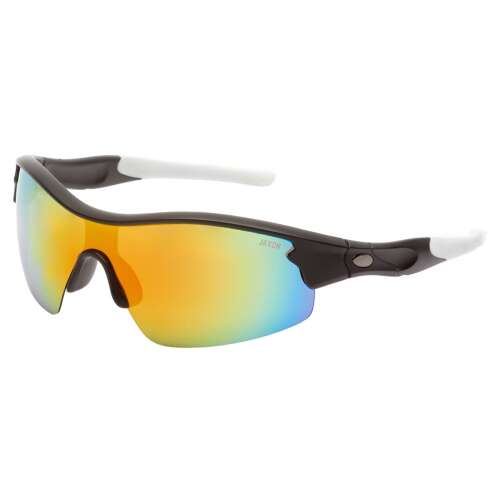 Jaxon polarizált napszemüveg tükrös lencsével, fekete kerettel fehér díszítéssel