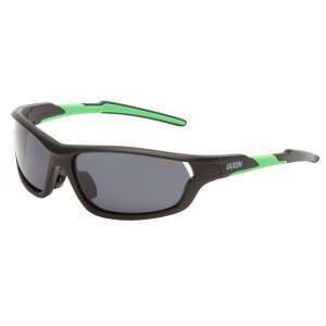 Jaxon polarizált napszemüveg fekete kerettel és zöld díszítéssel, ideális kültéri tevékenységekhez - Férfi napszemüveg