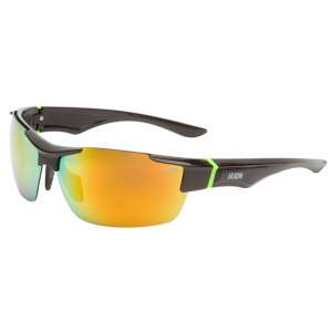 Jaxon polarizált napszemüveg tükrös lencsével, fekete keret zöld díszítéssel - Férfi napszemüveg