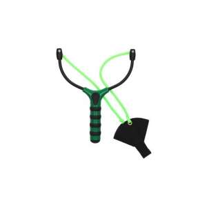Mikado Verseny Csúzli zöld és fekete markolattal és zöld gumiszalagokkal - Csúzli & etetőrakéta
